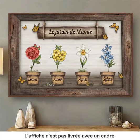 Le Jardin De Maman, Mamie - Poster personnalisé