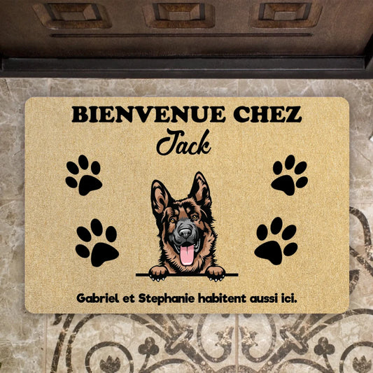 Tapis Décoratif Personnalisé "Bienvenue Chez"