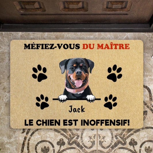 "Méfiez-vous du Maître" - Tapis Décoratif Personnalisé