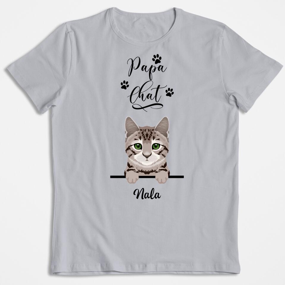 Papa Chat - T-shirt, Sweat à Capuche  Personnalisée