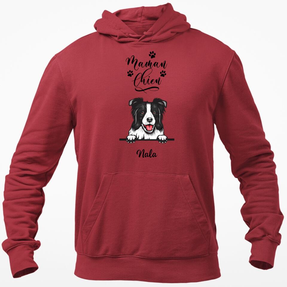 Maman Chien - T-shirt, Sweat à Capuche Personnalisée